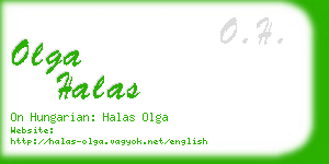 olga halas business card